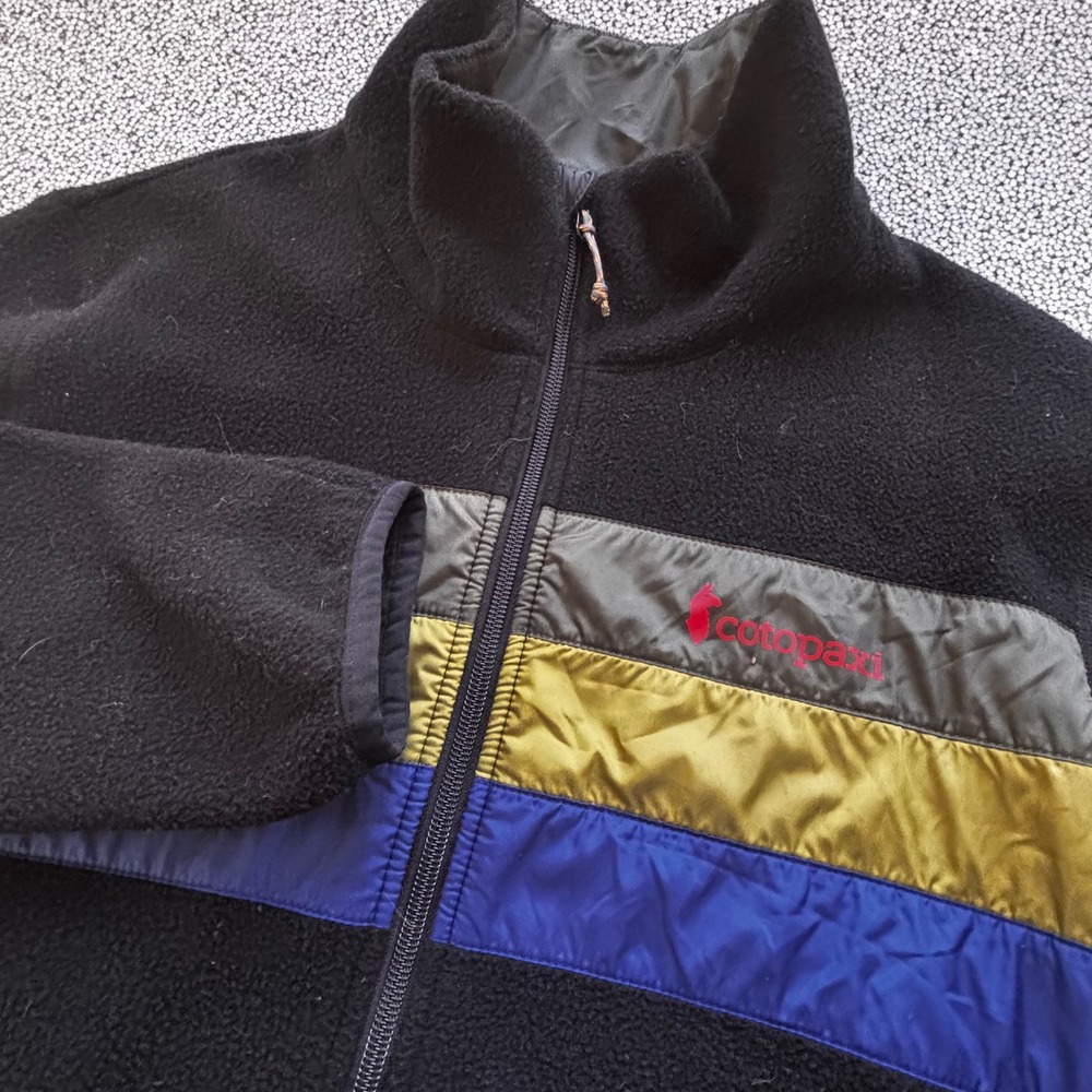 Cotopaxi Fleece Jacket Mens M Black Colorblock Stripe Gorpcore